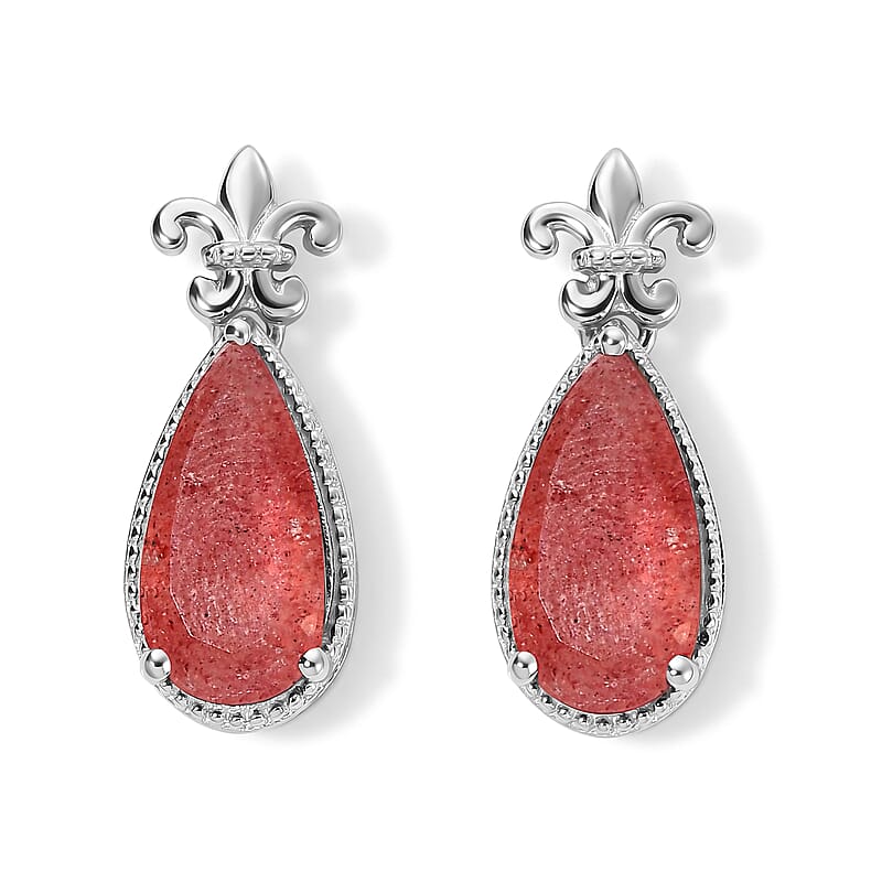 EverTrue Tanzanian Natronite 8.35 ctw Earrings in Platinum Bond