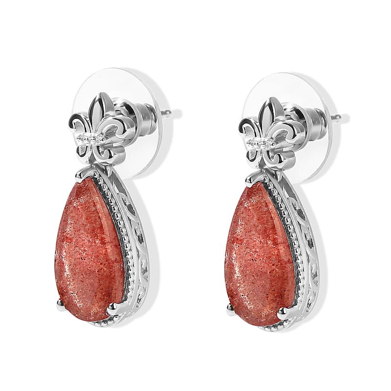 EverTrue Tanzanian Natronite 8.35 ctw Earrings in Platinum Bond