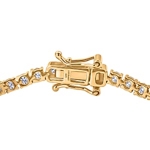 Luxuriant Lab Grown Diamond&nbsp;VS 3.50 ctw Tennis Bracelet in 18K Vermeil Yellow Gold Over Sterling Silver (6.50 In)