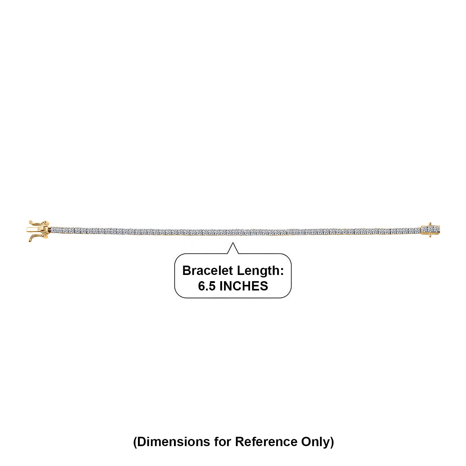 Luxuriant Lab Grown Diamond VS 3.50 ctw Tennis Bracelet in 18K Vermeil Yellow Gold Over Sterling Silver (6.50 In)