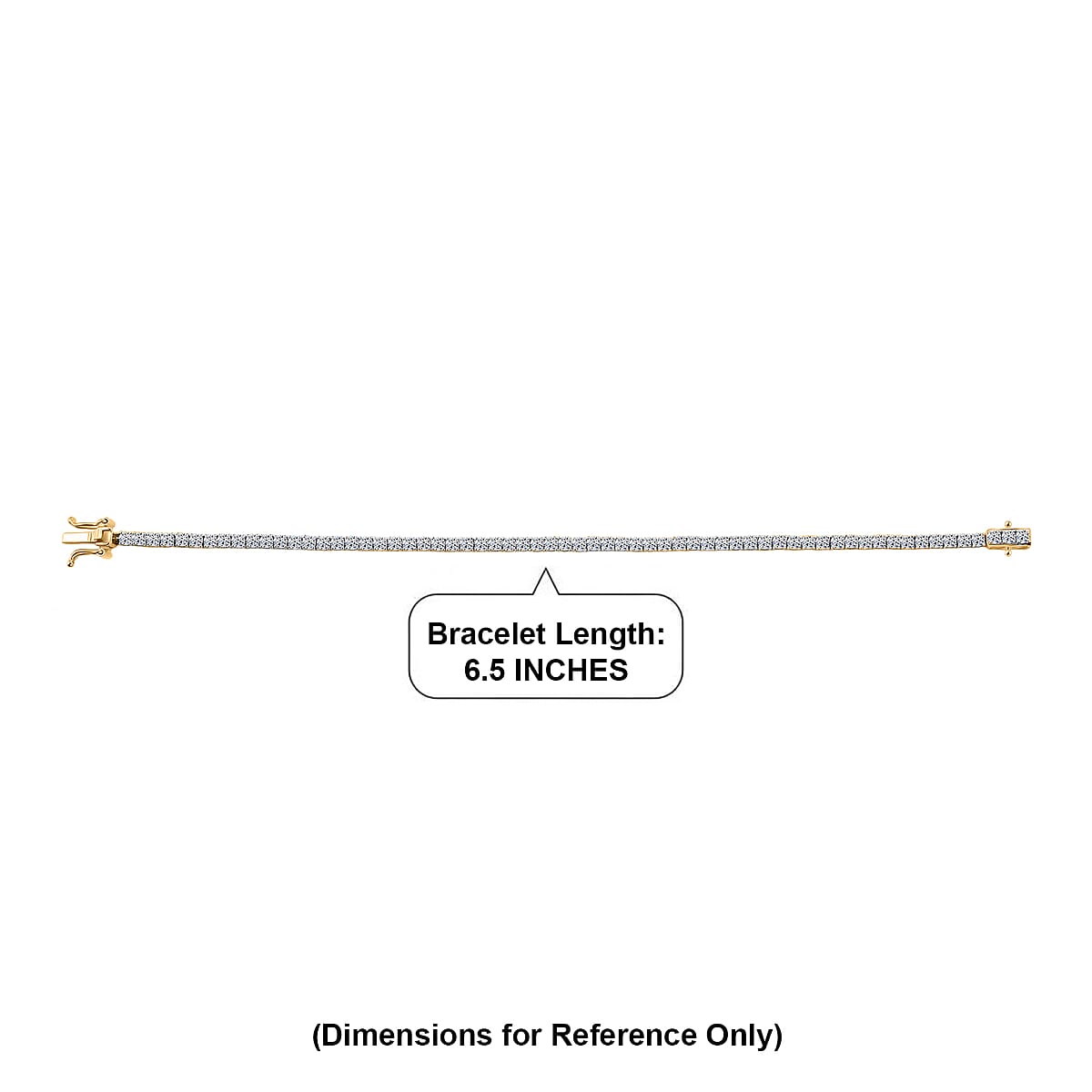 Luxuriant Lab Grown Diamond&nbsp;VS 3.50 ctw Tennis Bracelet in 18K Vermeil Yellow Gold Over Sterling Silver (6.50 In) image number 4