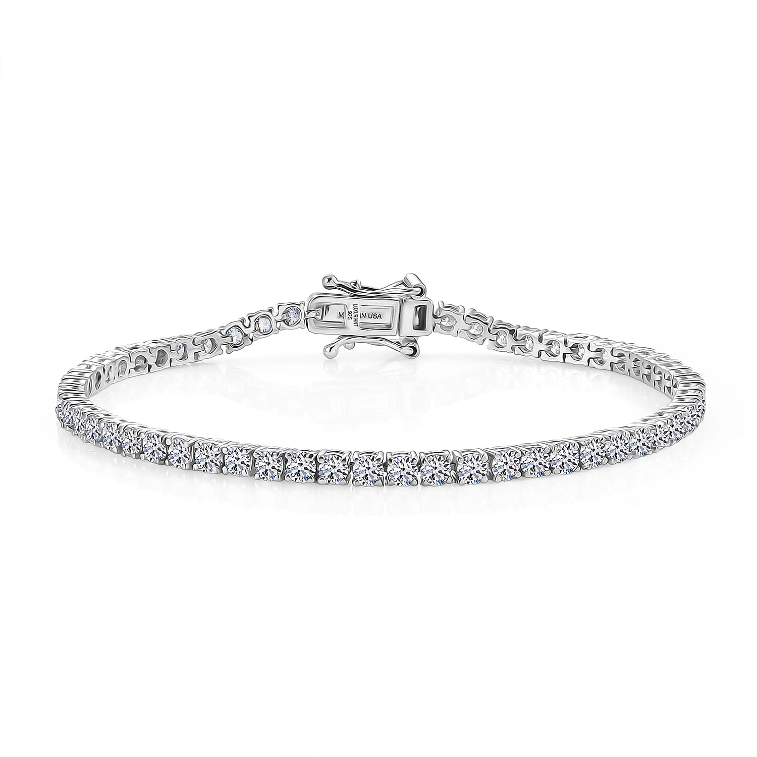 Luxuriant Lab Grown Diamond (VS) Tennis Bracelet in 18K Vermeil YG Over Sterling Silver (6.50 In)