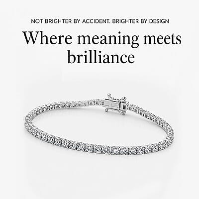 Luxuriant Lab Grown Diamond G VS 3.50 ctw Tennis Bracelet in Rhodium Over Sterling Silver (6.50 In)