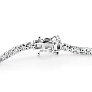 Luxuriant Lab Grown Diamond G&nbsp;VS 3.50 ctw Tennis Bracelet in Rhodium Over Sterling Silver (6.50 In)