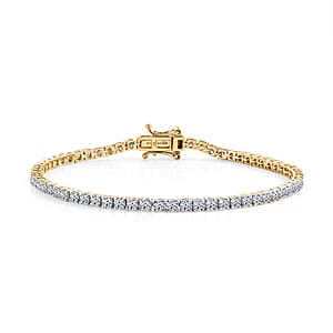 Luxuriant Lab Grown Diamond&nbsp;G VS 4.00 ctw Tennis Bracelet in 18K Vermeil Yellow Gold Over Sterling Silver (7.25 In)