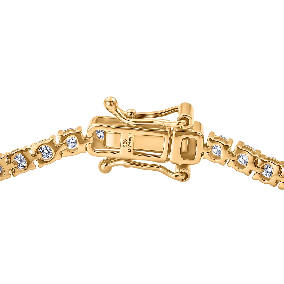 Luxuriant Lab Grown Diamond&nbsp;G VS 4.00 ctw Tennis Bracelet in 18K Vermeil Yellow Gold Over Sterling Silver (7.25 In) image number 3