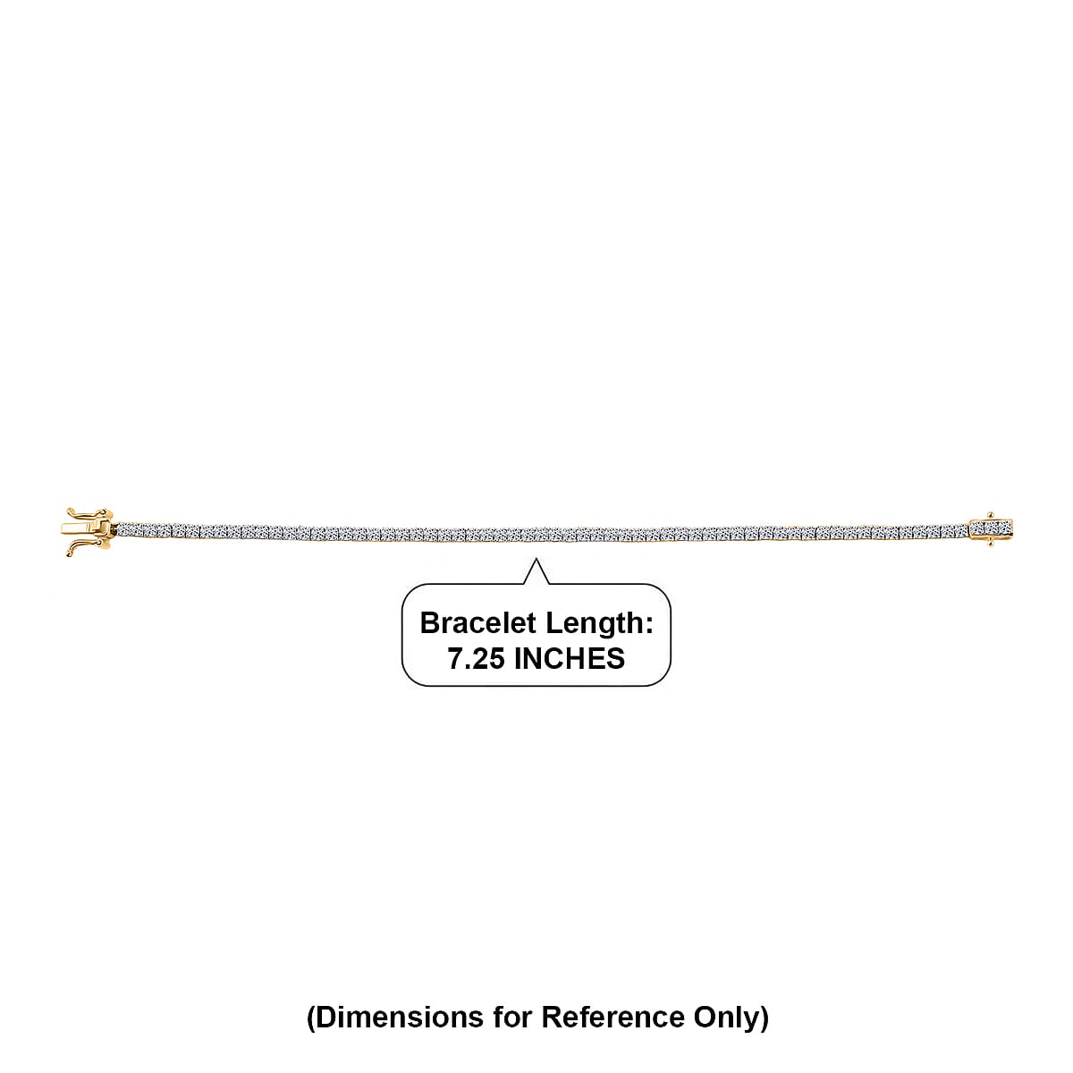 Luxuriant Lab Grown Diamond&nbsp;G VS 4.00 ctw Tennis Bracelet in 18K Vermeil Yellow Gold Over Sterling Silver (7.25 In) image number 4