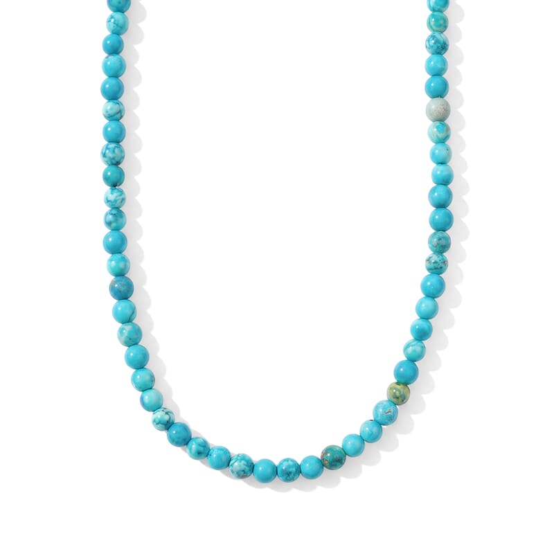 GCS Plain Cut Magnesite Round 6-6.5mm Beaded Strand 15.5-16 in Length 104.09 ctw