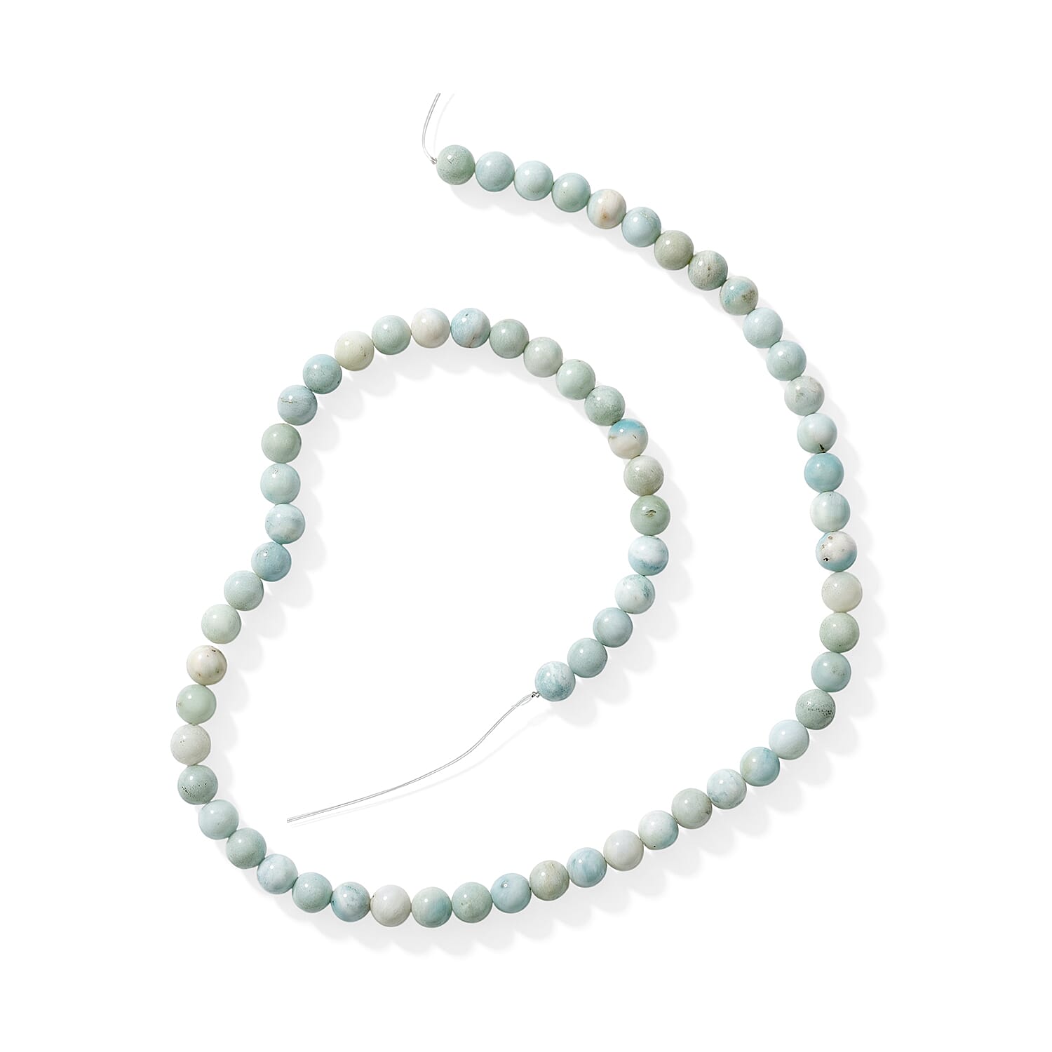 GCS Amazonite Round 6-6.5mm Beaded Strand 15.5-16 in Length 102.35 ctw