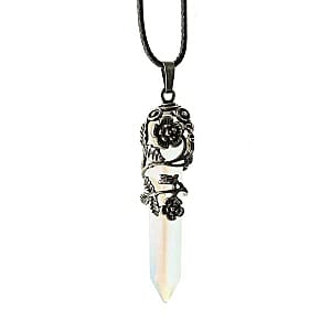 Crystal Flower Hexagon Necklace