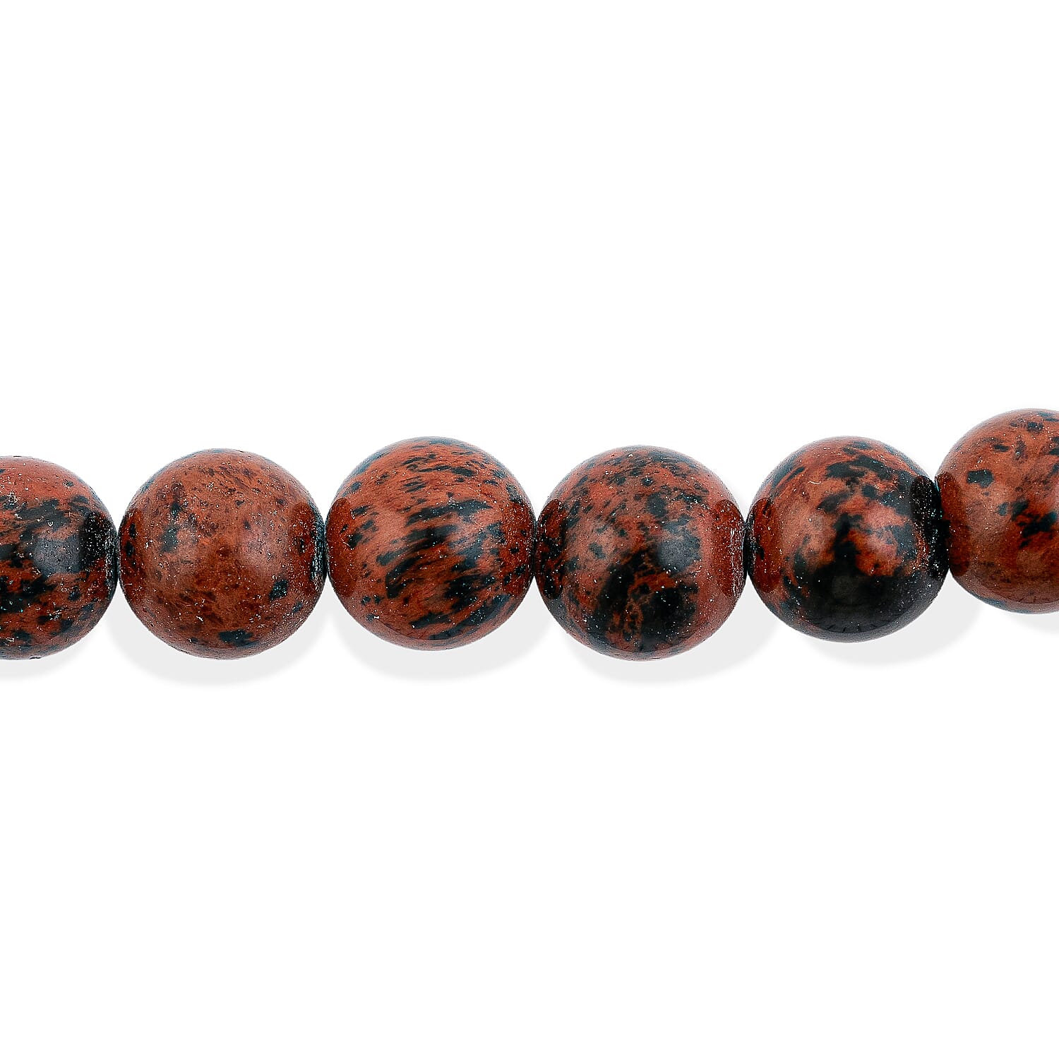 Gem Craft Red Obsidian Round 8mm Beads Strand 160.43 ctw