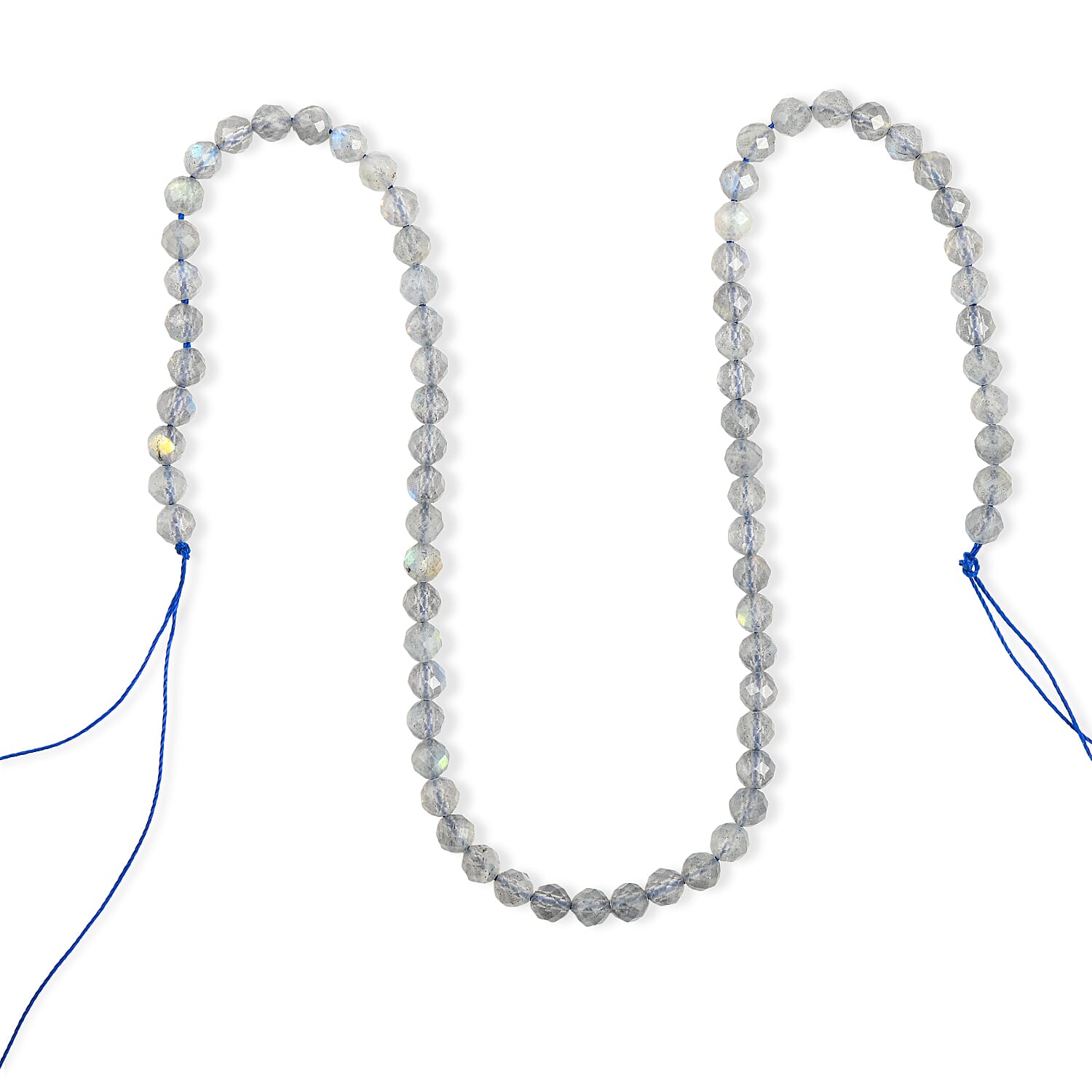 GCS 5mm Faceted Round Labradorite Beaded Strand (15 Inches) 69.75 ctw