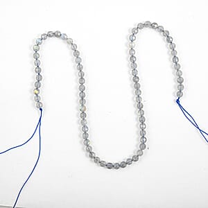 GCS 5mm Faceted Round Labradorite Beaded Strand (15 Inches) 69.75 ctw