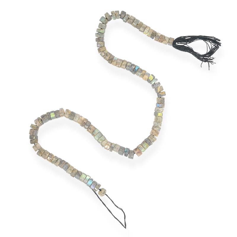 GCS 7mm Heishi Labradorite Beaded Strand (13 Inches) 123.90 ctw