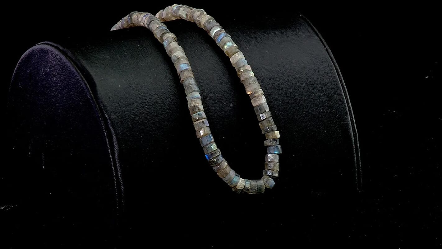 GCS 7mm Heishi Labradorite Beaded Strand (13 Inches) 123.90 ctw