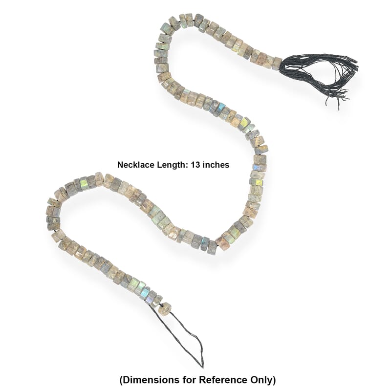 GCS 7mm Heishi Labradorite Beaded Strand (13 Inches) 123.90 ctw