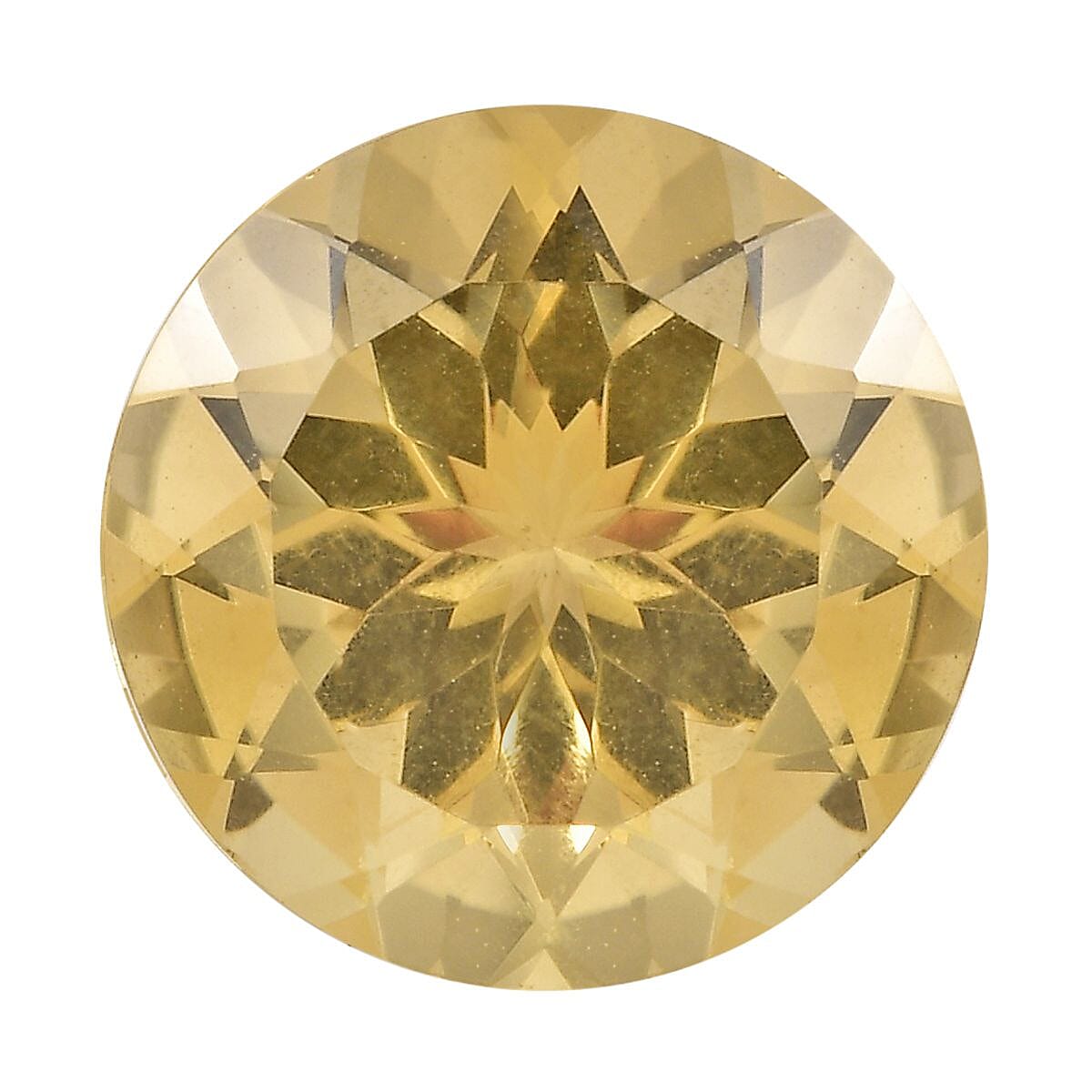 Gem Hunter Collection AAAA Brazilian Citrine Fancy Cut (Rnd 14 mm) 7.50 ctw