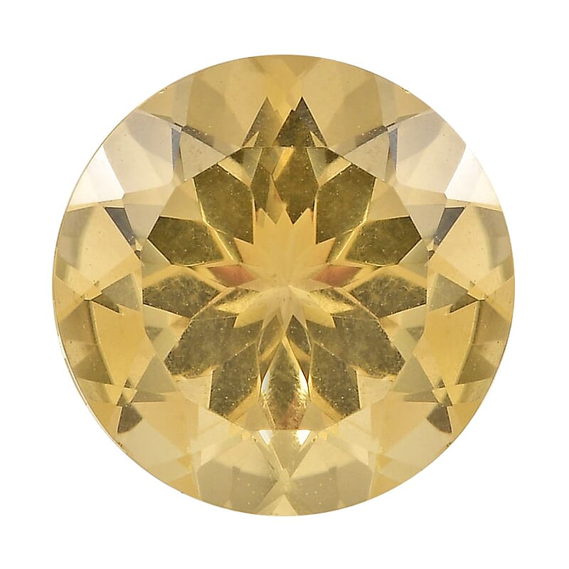 Gem Hunter Collection AAAA Brazilian Citrine Fancy Cut (Rnd 14 mm) 7.50 ctw
