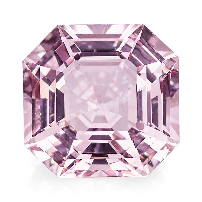 Certified and Appraised Asscher Cut AAAA Pink Morganite (Sqr 9x9 mm) 3.00 ctw