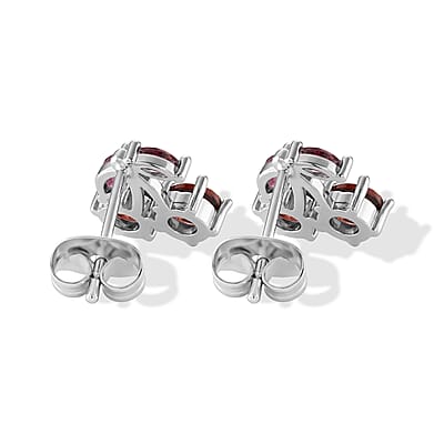 Mozambique Garnet 2.00 ctw Earrings in Silvertone