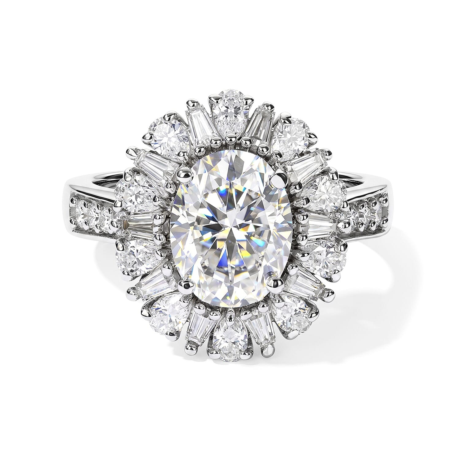 EverTrue Moissanite 3.00 ctw Ring in Platinum Bond (Size 5.0)