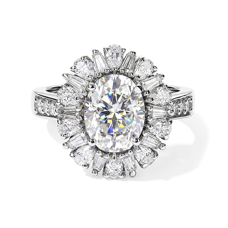 EverTrue Moissanite 3.00 ctw Ring in Platinum Bond (Size 5.0)