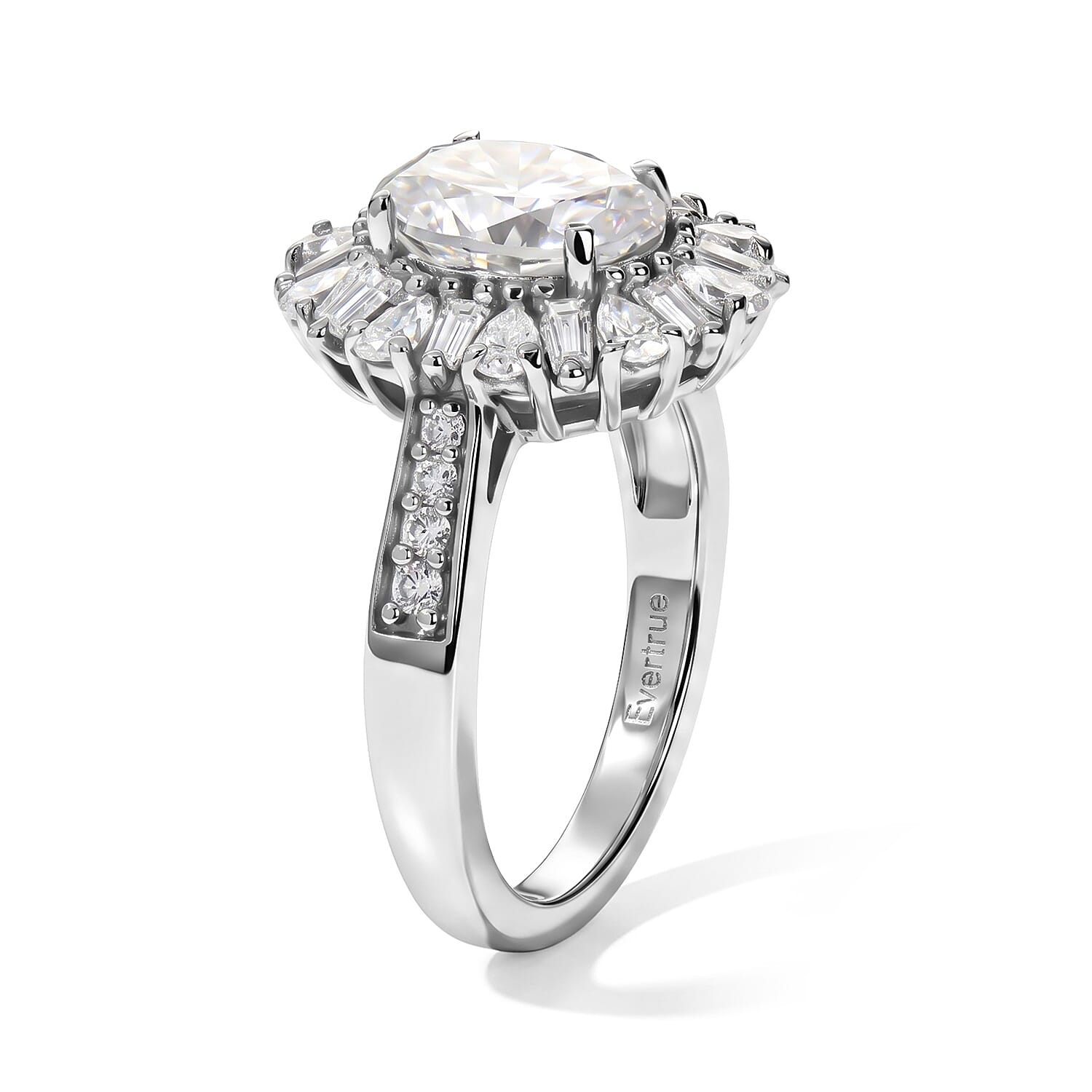 EverTrue Moissanite 3.00 ctw Ring in Platinum Bond (Size 5.0)