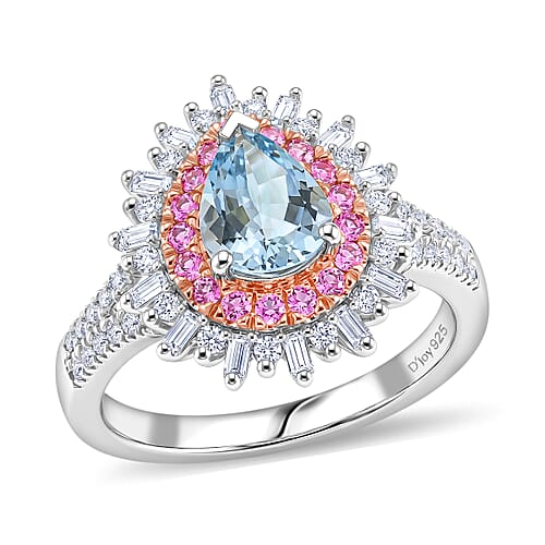 Multi Color / Sterling Silver / Aquamarine / 10 - Product card gallery slide 1 (10184698069305)