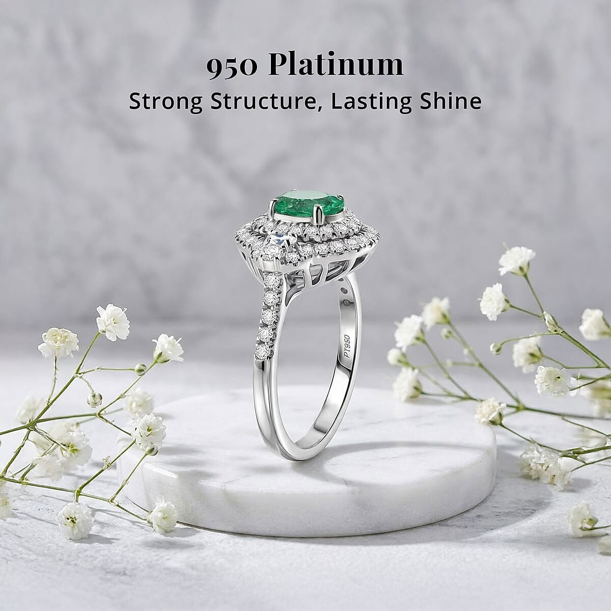Certified & Appraised Rhapsody AAAA Paraiba Tourmaline and Diamond E-F VS 1.90 ctw Ring in 950 Platinum (Size 7.0) 6.0 Grams image number 3