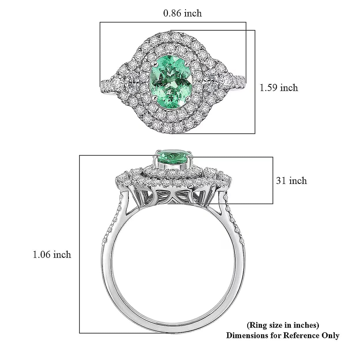 Certified & Appraised Rhapsody AAAA Paraiba Tourmaline and Diamond E-F VS 1.90 ctw Ring in 950 Platinum (Size 7.0) 6.0 Grams image number 5