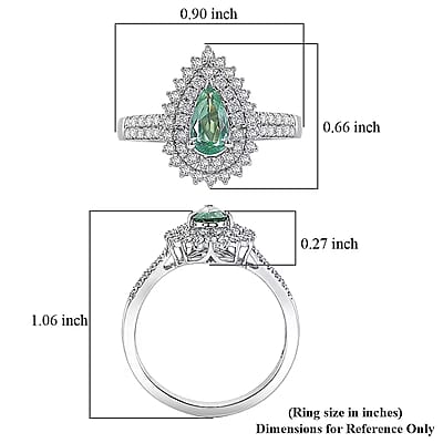 Certified and Appraised Rhapsody AAAA Paraiba Tourmaline and Diamond E-F VS 1.50 ctw Ring in 950 Platinum (Size 6.0) 6.30 Grams