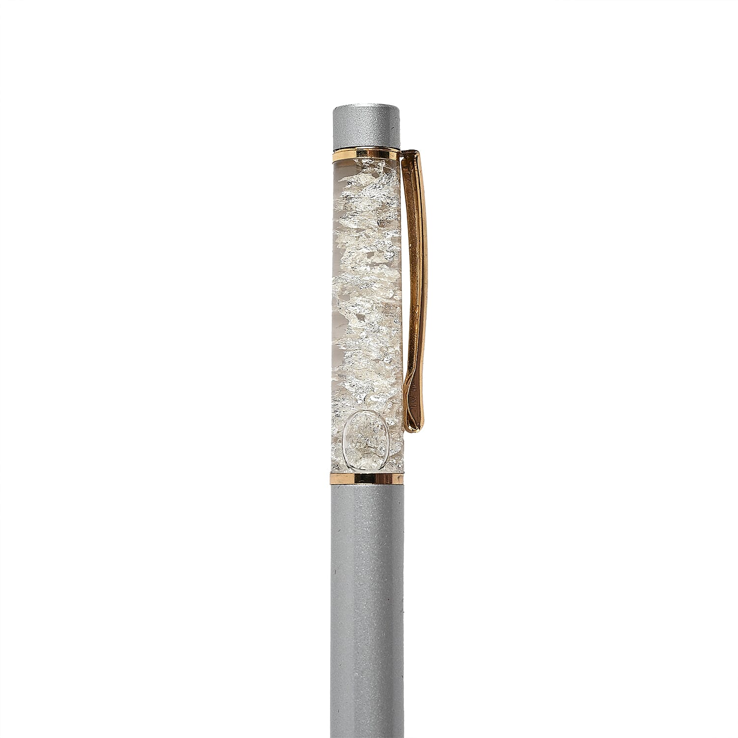 Livmore Silver Flake Ball Point Pen with Keychain and Extra Refill