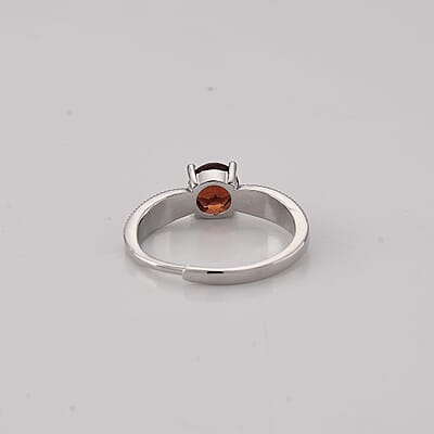 Mozambique Garnet Ring in Silvertone (Adjustable) 3.00 ctw