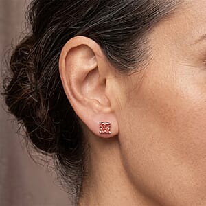 Luxuriant Lab Grown Pink Diamond VS 2.00 ctw Earrings in 10K White Gold