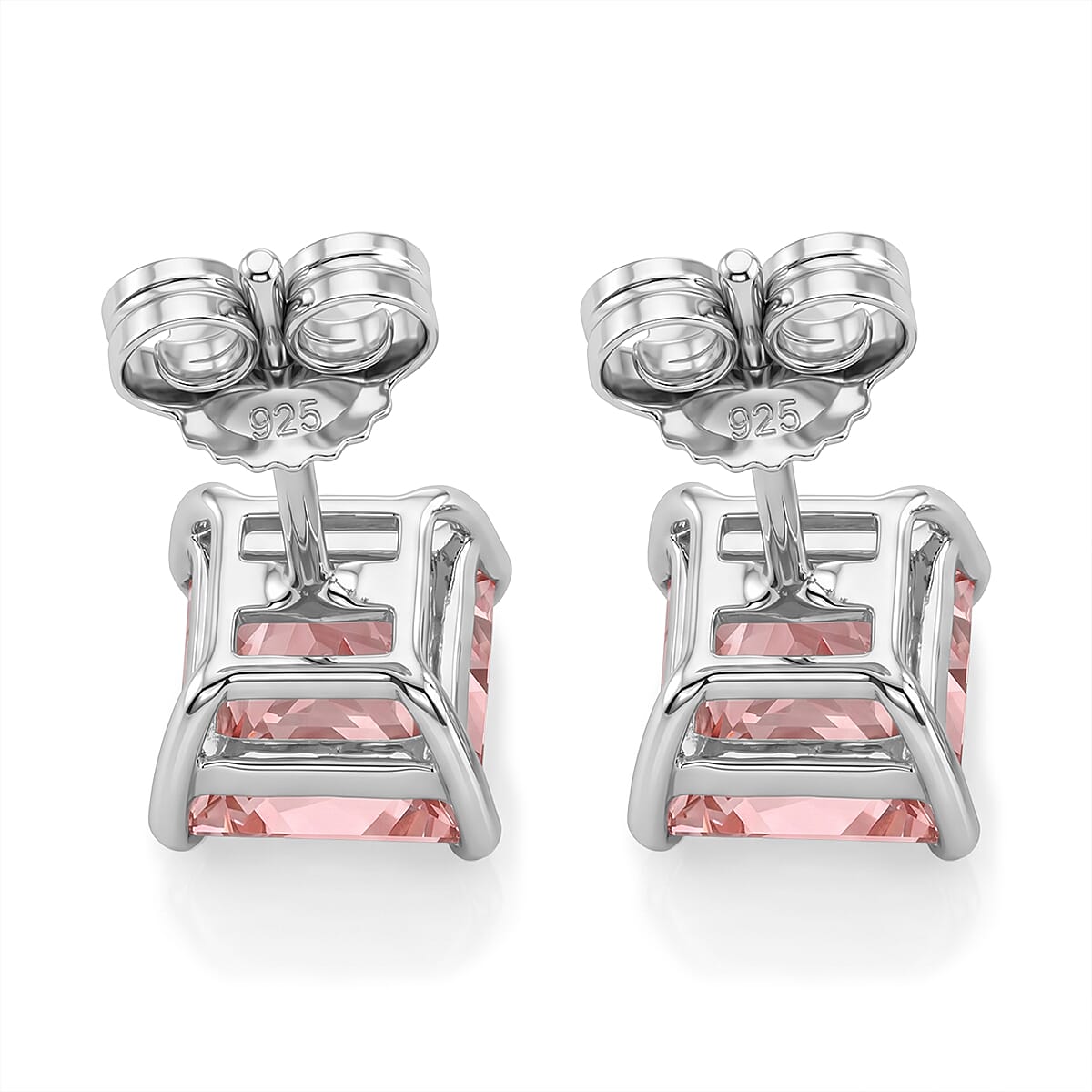 Luxuriant Lab Grown Pink Diamond VS 2.00 ctw Earrings in 10K White Gold image number 3