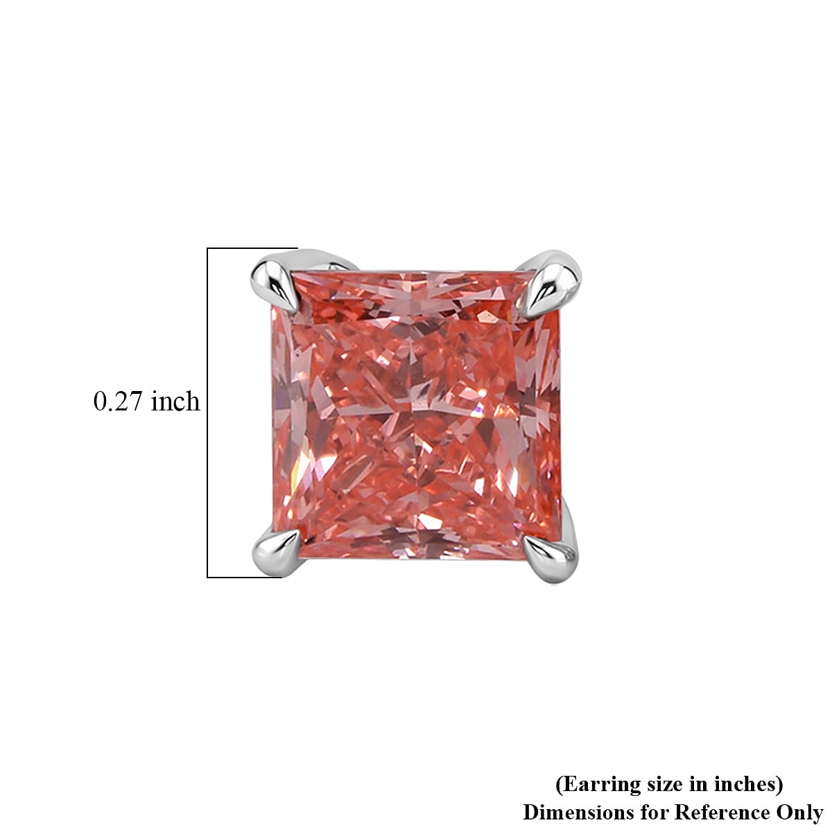 Luxuriant Lab Grown Pink Diamond VS 2.00 ctw Earrings in 10K White Gold image number 4