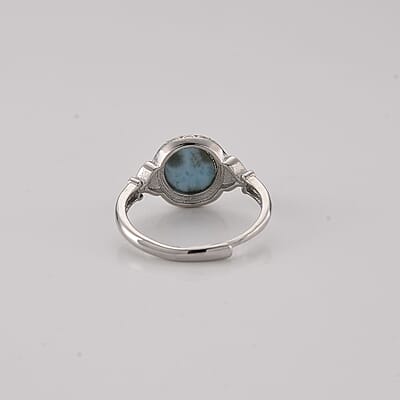 Larimar 10.00 ctw Ring in Silvertone