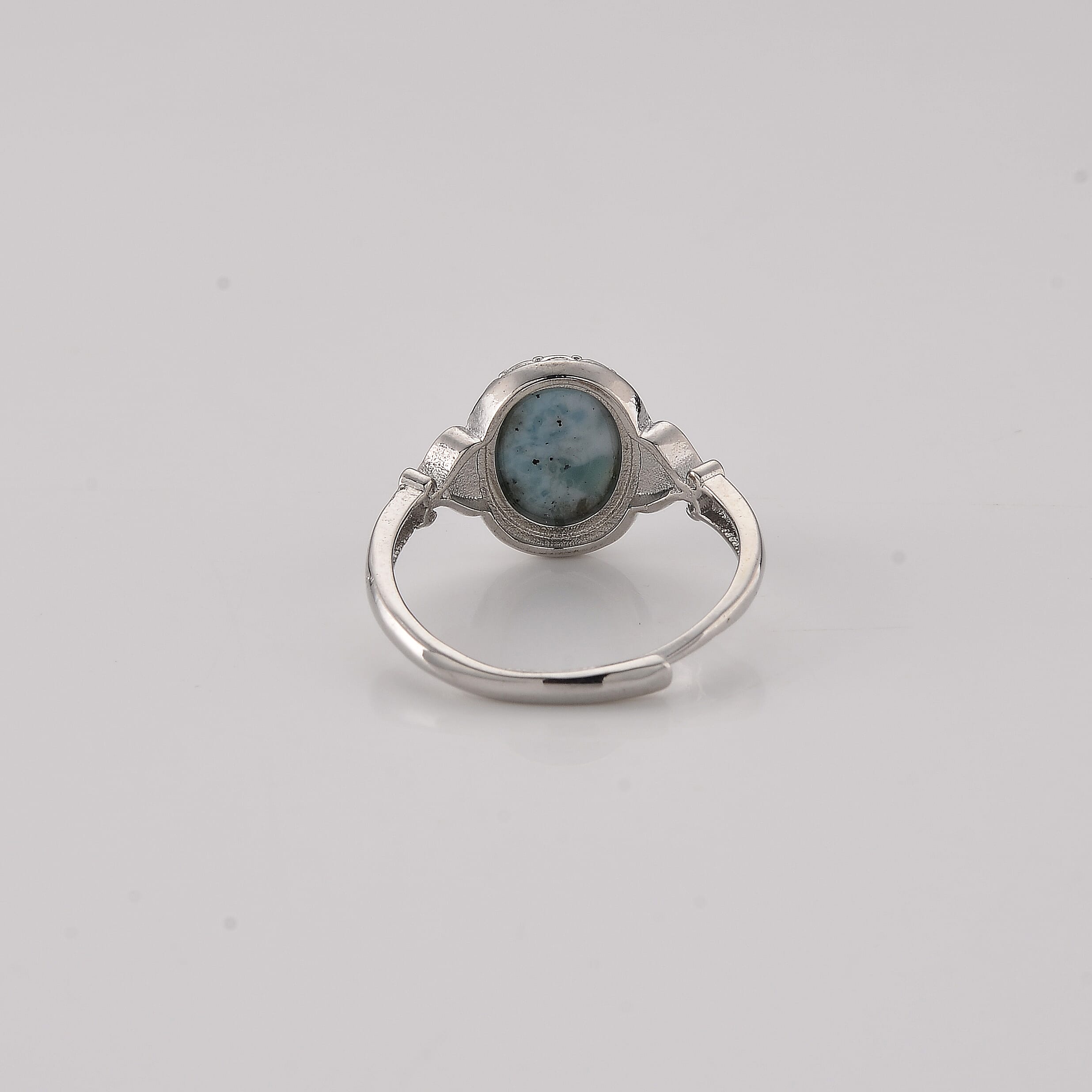 Larimar 10.00 ctw Ring in Silvertone
