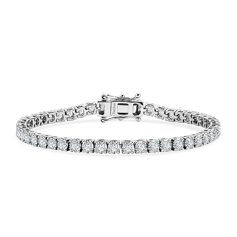 EverTrue Moissanite 4.80 ctw Tennis Bracelet in Platinum Bond (6.50 In)