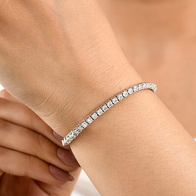 EverTrue Moissanite 4.80 ctw Tennis Bracelet in Platinum Bond (6.50 In)