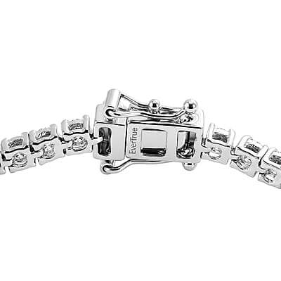 EverTrue Moissanite 4.80 ctw Tennis Bracelet in Platinum Bond (6.50 In)