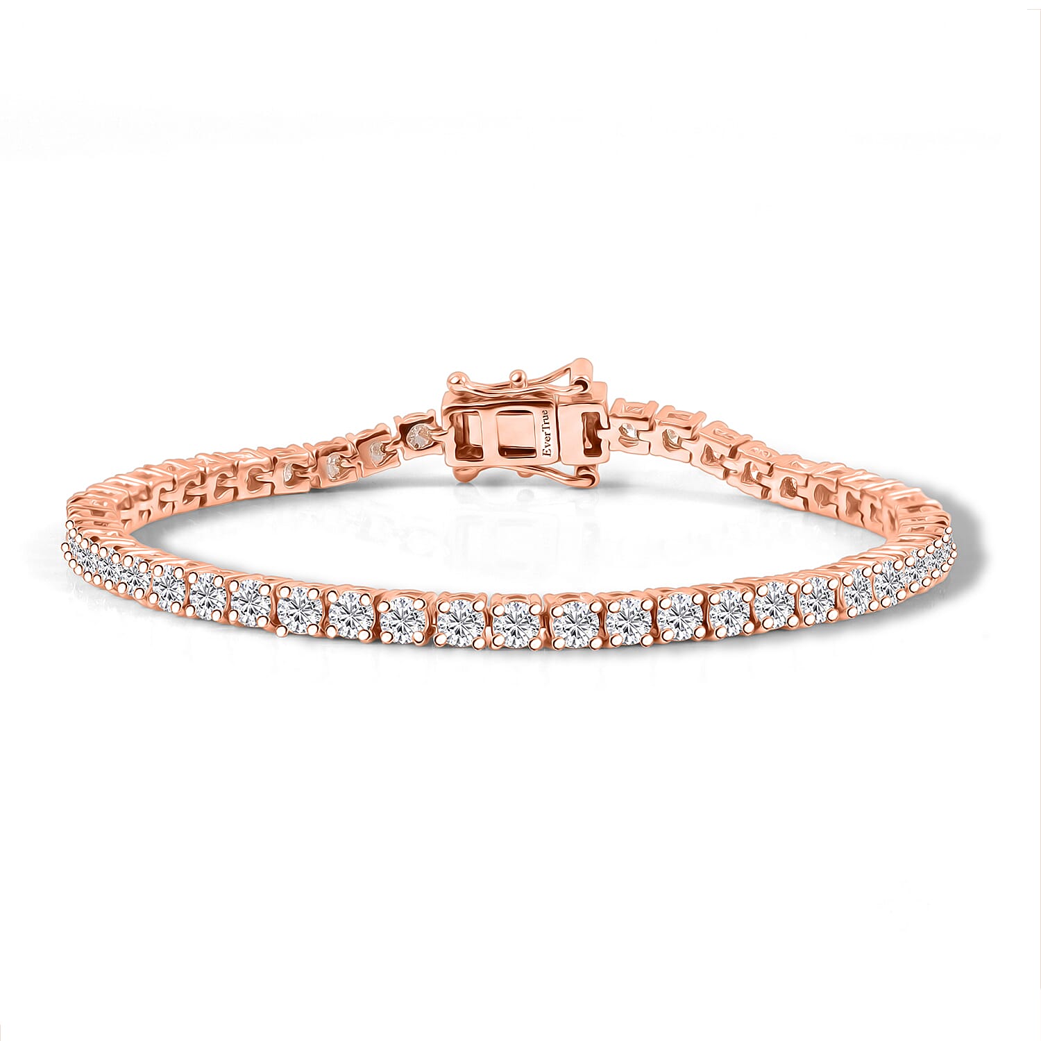 EverTrue Moissanite Bracelet in Platinum Bond (7.25 In) 5.30 ctw