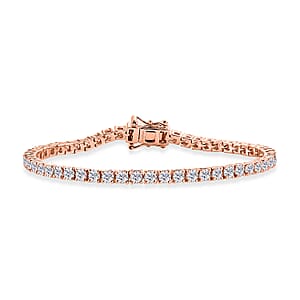 EverTrue Moissanite 4.80 ctw Tennis Bracelet in 18K Rose Gold Plated (6.50 In)