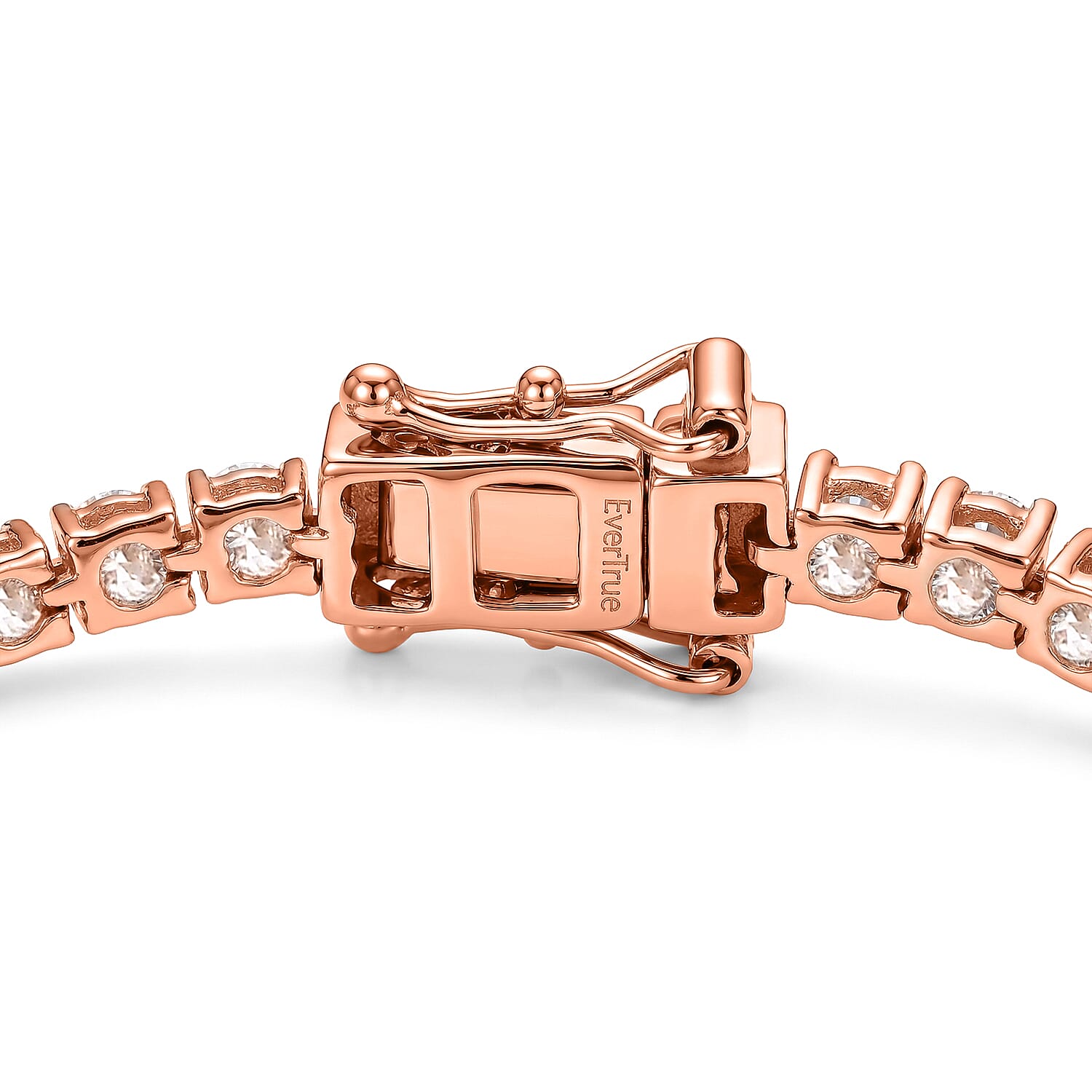 EverTrue Moissanite 4.80 ctw Tennis Bracelet in 18K Rose Gold Plated (6.50 In)
