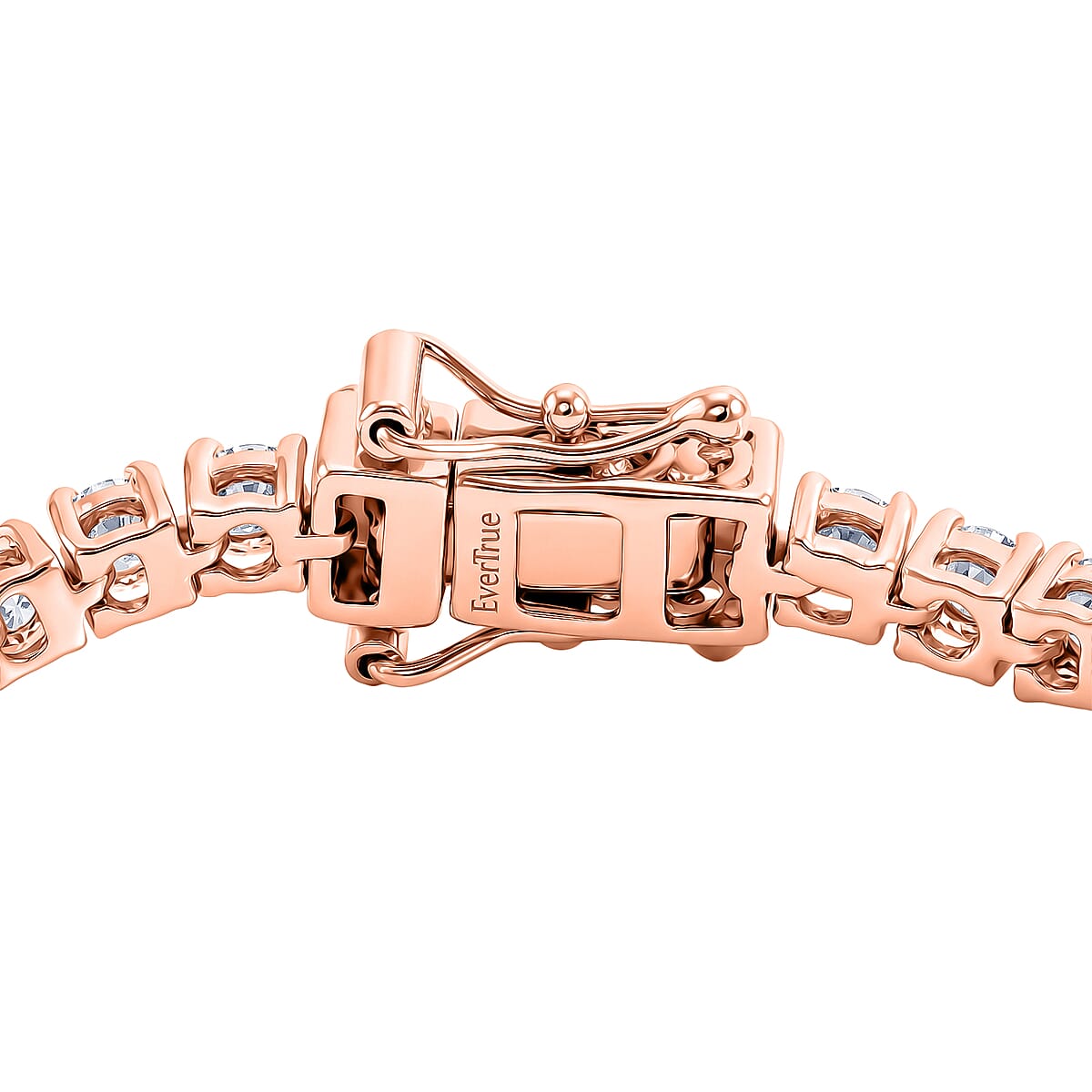 EverTrue Moissanite 4.80 ctw Tennis Bracelet in 18K Rose Gold Plated (6.50 In) image number 3