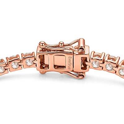 EverTrue Moissanite 4.80 ctw Tennis Bracelet in 18K Rose Gold Plated (6.50 In)