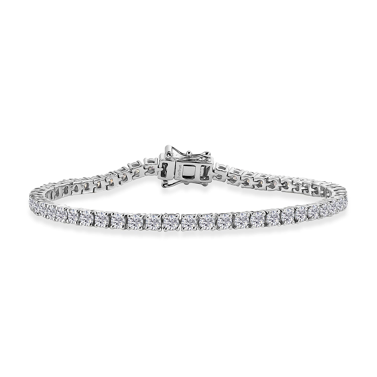 EverTrue Moissanite Bracelet in Platinum Bond (7.25 In) 5.30 ctw