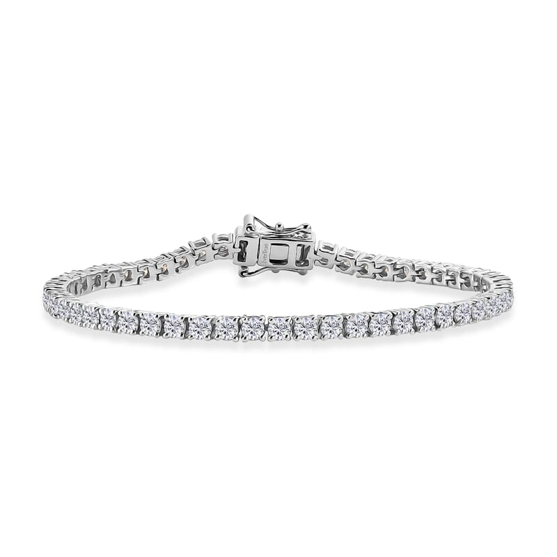 EverTrue Moissanite 5.30 ctw Tennis Bracelet in Platinum Bond (7.25 In)