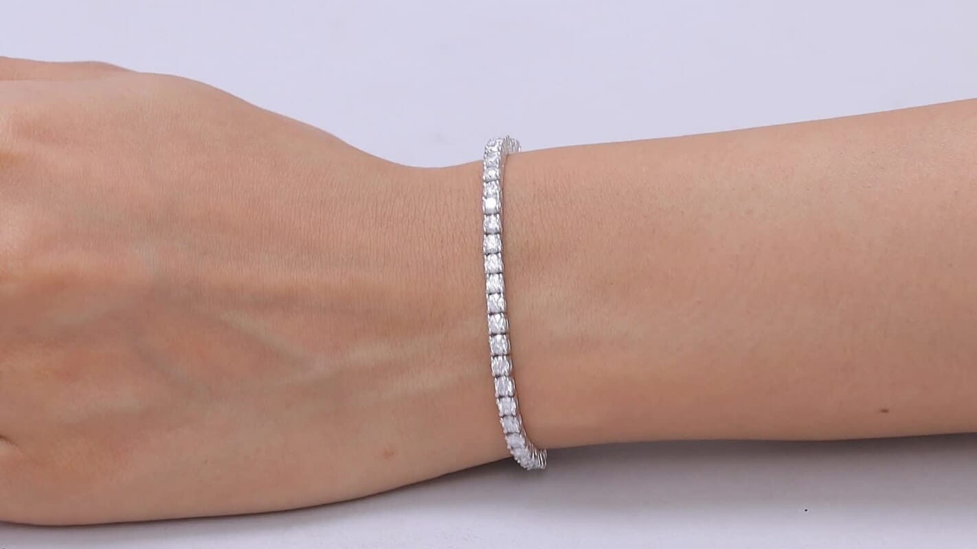 EverTrue Moissanite Bracelet in Platinum Bond (7.25 In) 5.30 ctw