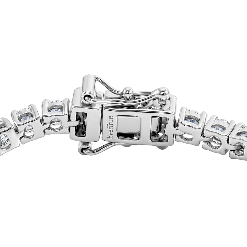EverTrue Moissanite 5.30 ctw Tennis Bracelet in Platinum Bond (7.25 In)